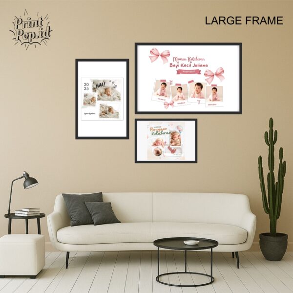 CETAK FOTO CUSTOM PAPAN MDF + BINGKAI UK 60x90cm/24RS - Gambar 3