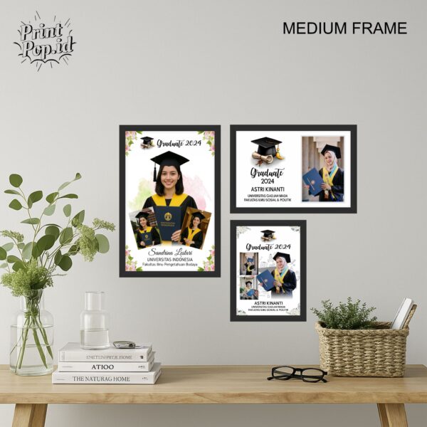CETAK FOTO CUSTOM PAPAN MDF + BINGKAI UK 35x50cm/12RS - Gambar 3